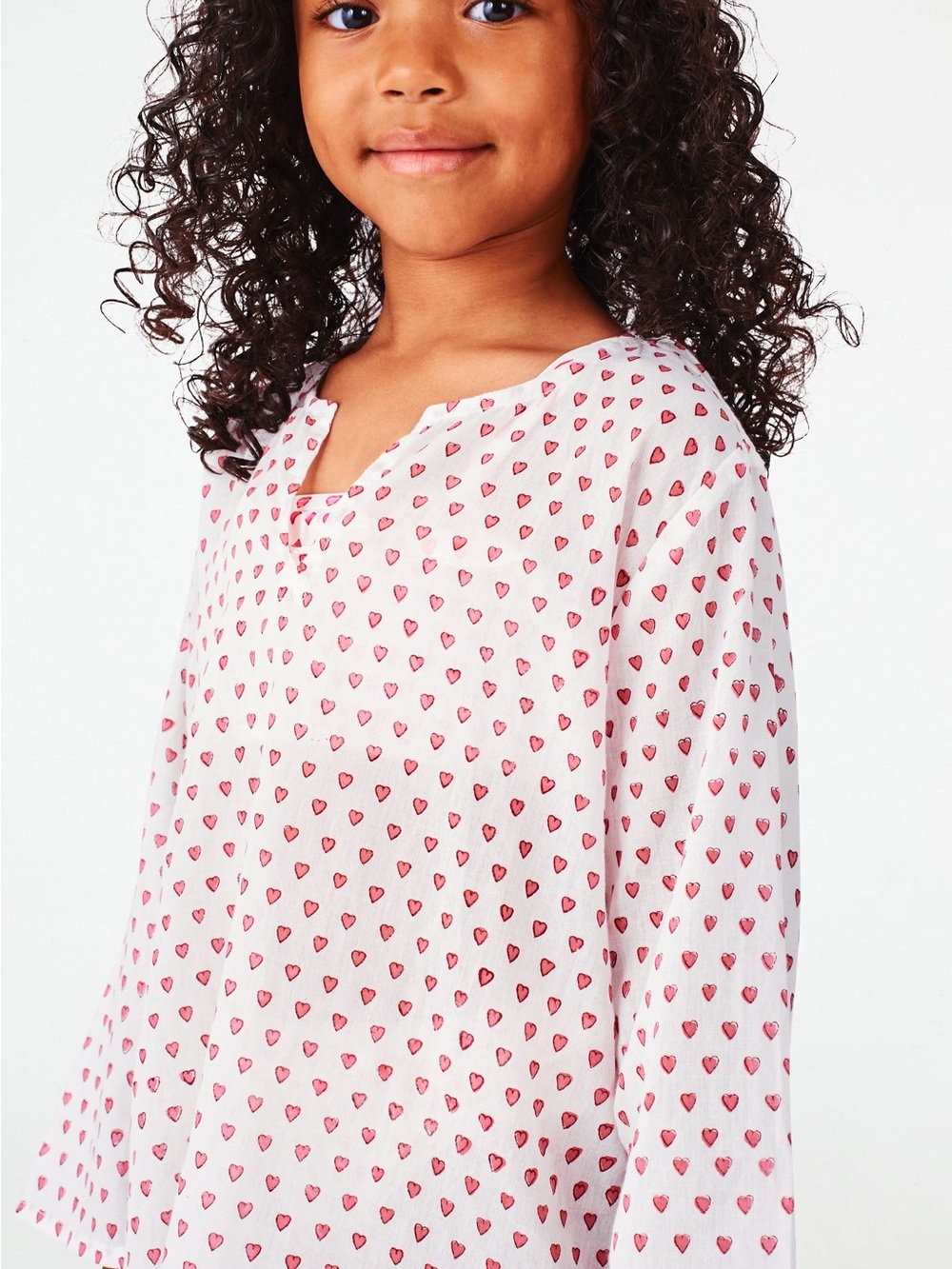 Roller Rabbit White swin coverup with preppy Pink Heart Pattern kinda see throug